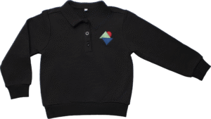 Black embroidery polo