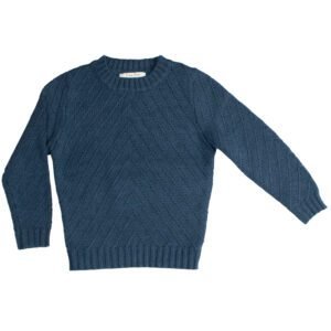 Blue knitted sweater