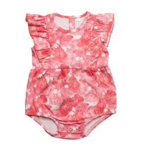 ABSTRACT FLOWER ROMPER PINK