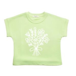 BUNCH OF FLOWERS VEST LIME GREEN