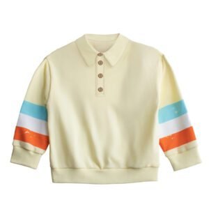 STRIPED SLEEVE POLO YELLOW