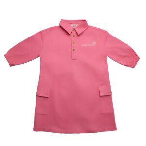 SHIRT DRESS PINK DENIM LONG SLEEVE