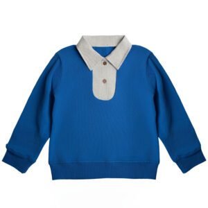 GREY DENIM SHIRT COLLAR POLO