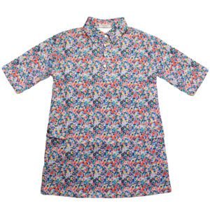 FLORAL DENIM LONG SLEEVE DRESS