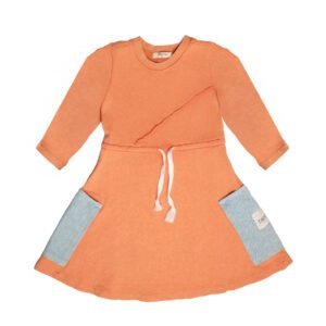 ORANGE DRESS LONG SLEEVE