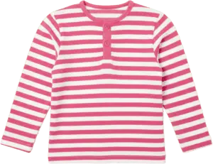 PINK / WHITE GIRLS LONG SLEEVE TOP