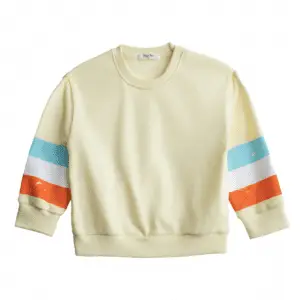 STRIPED SLEEVE TOP YELLOW