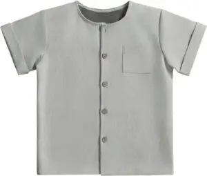 GREY DENIM SHORT SLEEVE SHIRT