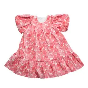 ABSTRACT FLOWER DRESS PINK