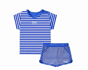 BLUE /WHITE BOYS 2 PIECE SHORTS SET