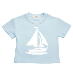 BOAT PRINT SHORT SET BLUE